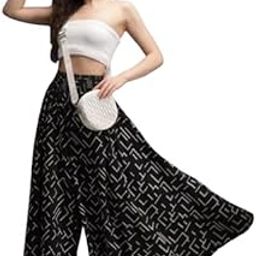 Cotton Palazzo for Women|| Flared Palazzo ||Cotton Palazzo ||Printed Palazzo||Women Palazzo||Long Palazzo||Black Palazzo-image-14