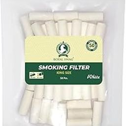 Royal Swag Premium Smoking Filter for Cigarettes Classic White Color and Slim Size Filter Buds (20 mm * 8.1 mm Long) 50 Filters per Packet | Comes in Zip-lock Pouch)-image-78