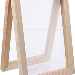 HEALLILY Wooden Paper Making Mould Papermaking Frame Screen for DIY Paper Making Dried Flower Craft Wall Art Decorations Beige-21