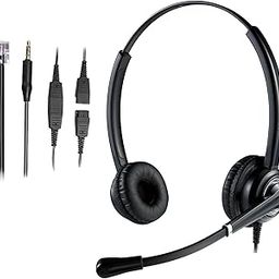 Dual-Compatibility Telephone Headset with RJ9 and 3.5mm Jack – Noise-Canceling Mic, Works with Landline Phones, Smartphones, PCs & Laptops – Ideal for Office and Call Center Use-image-51