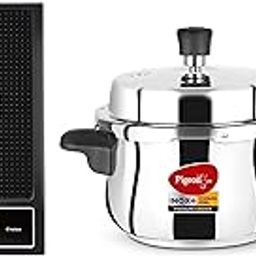 Pigeon by Stovekraft 14502 Induction Base Outer Lid Pressure Cooker, 5L, Silver & Pigeon by Stovekraft Cruise 1800 watt Induction Cooktop (Black)-image-20