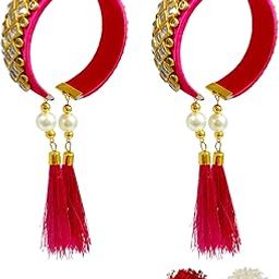 Rakhi Hanging Traditional Lumba Chuda Hanging Rakhi for Women Kada Combo Set K-102-image-53