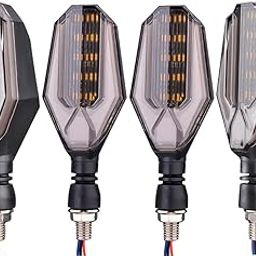 ELTRON TURBO DC Power U SHAPE Style Blinker Bright AMBER And BLUE LED Indicators Universal For All Bikes, Motorcycles Turn Signal Lights (Pack of 4)-21