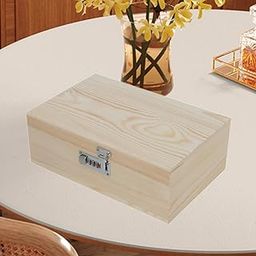 The Style Sutra Wood Money Box Rectangle Decorative Home Decor Storage Box for Dad Mom Adults L Brown|Collectibles | Contemporary (1968-Now) |1 Wooden Box-21