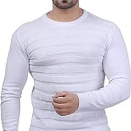 Fashinable Men Pullover Sweater | Full Sleeve | Round Neck | Cotton Fabric | Winter Warmth | Casual Striped Sweater-image-28
