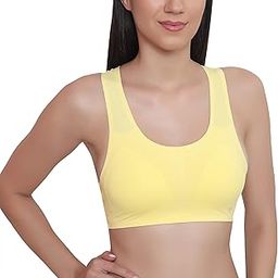 Womens Nylon Spandex Padded Wire Free Seamless Ice Silk Racer Back Sports Bra-image-60