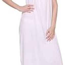 OK INTERPRISES Women's Cotton Fabric Long Nighty Slip/Chemise Slip-Cotton Full Length Camisole for Women Long Innerwear Petticoat- Kurti Slip - White Free Size-image-19