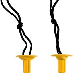 LOSA 2 Pieces Bodyboard Surfboard Leash Plugs with Cords Strings Yellow-image-6