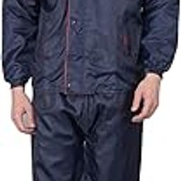 Men PVC Full Sleeve Solid Reversible Raincoat Set With Adjustable Hood and Pocket-picture-28