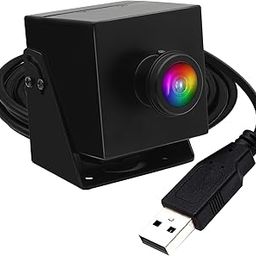 ELP - 48MP USB Fisheye Camera Wide Angle Webcam Computer Mini Light Camera for UVC Laser Recorder USB2.0 PC Camera 6000P USB Security Camera for Raspberry Pi (Eye Lens-4