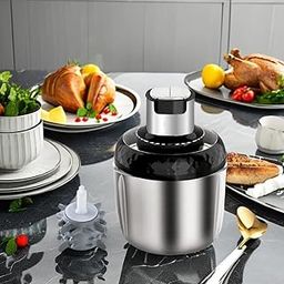 PARSPAR 800W Kitchen Mini Food Chopper | Electric Food Processor | 4 Dual-Stage Blade Meat Grinder | Multifunctional Mixer Grinder for Kitchen | Vegetable,Fruit & Onion Cutter,Garlic Peeler(3L_Black)-picture-3