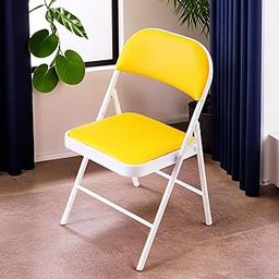 The Better Home Folding Chair/Metal Frame/PVC Sponge Seat/Portable Lightweight/Anti Slip Legs/Camping Chair/Outdoor Chair/Folding Chairs for Travelling/Outdoor Furniture/Foldable Chair (Yellow)-image-36