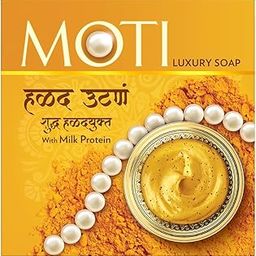 Moti Haldi Ubtan Luxury Bath Soap, Made with Pure Haldi, Exfoliating Soap, 150 g-image-15