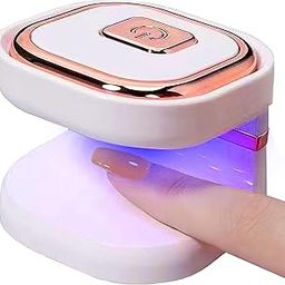 KIRA Mini Lamp Q8, Mini Nail Dryer Small UV Light for Gel Nails Polish Nail Tips, Poly Gel Extension Resin, Manicure DIY Nail Art For Women (Rose Gold)-21