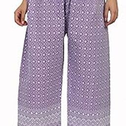 Chikan Plazzo in has an Elasticated Waistband with a Drawstring Fastening, for Women-image-31