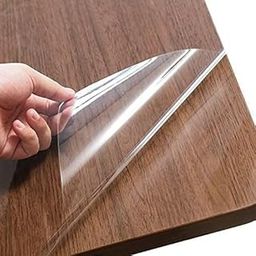 Transparent Solid Wood Sticker Film Desktop Protective Film Self-Adhesive Glass Film Tea Table Baking Anti-Oil & High-Temperature Resistance Tile Sticker, (19 X 48 Inch)-picture-1