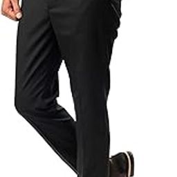 Formal Pant with Expandable Waist for Men. Regular Fit, Flat Front, Premium Lycra Fabric for Office, Party and Casual Wear-image-61