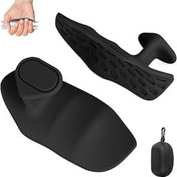 Gym Grips for Women and Men,Fingerless Workout Grips for Weight Lifting,Rubber Anti-Slip Pull Up Grips,Bodybuilding Gymnastics Palm Protection Hand Grips for Deadlifts,Crosstraining (Pair),Black-image-83