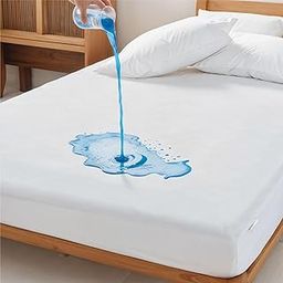 Cotton Home Premium Waterproof Mattress Protector - 90 x 190 cm - White Terry Cotton - Deep Pocket up to 30 cm - Hypoallergenic - Breathable - Machine Washable-image-41