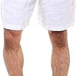 Mens Solid Cotton Linen Shorts-image-36