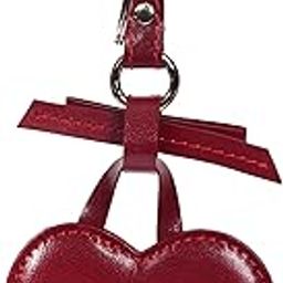 Genuine Leather Heart Shape Small Key Ring For Women-image-47