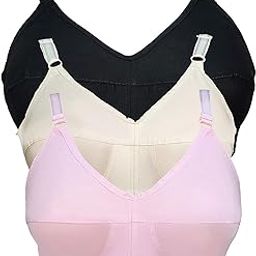 Women's Cotton Non Padded Wired Regular Bra (Teenager-SBP-42B_Skin, Black, Pink_42)-image-44