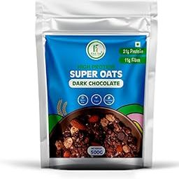 First Diet Nutrition Dark Chocolate High Protein Oats, 500g, No Added Sugar-image-54