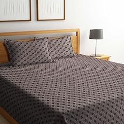 FABINALIV Multicolor Geometric 100% Cotton Handwoven King Size Double Bedcover with 2 Pillow Covers (FLBD-1017-Multi)-image-61