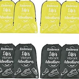 Pack of 8 Travel Packing Bags for Clothes | Travel Pouches | Packing Cubes Travel Organizer | Storage Organizer for Travel-Hiking-Adventure | Laundry Bag | Small | Yellow & Gray-picture-24