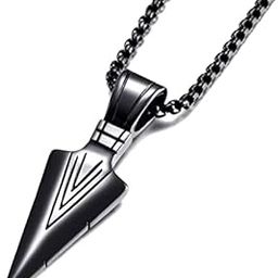 Men's Fashion Jewellery Solid Cool Spear Point Arrowhead Pendant Necklace With Chain For Boys Men Men's Necklace Jewelry-Gift for Him Chain Men Boys-image-47