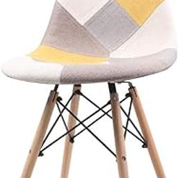 URBANCART Durable Heavy-Duty Modern Furniture Wooden Patches Chair with Cushion for Cafeteria Seating, Dining, Side Chair, Kitchen, Restaurants, Hotels (Beech Wood,Yellow)-picture-9