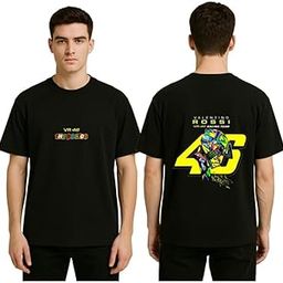 Valentino Rossi VR46 Racing Team T-Shirt, Black, The Doctor Logo-image-8