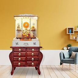 Boat Wud Luxurious Wooden Chest of 8 Drawers - Premium Mango Wood | Essential for Living Room & Office | Traditional Wooden Table (LXWXH: 24x21x12) Inches | Natural Finish-picture-10