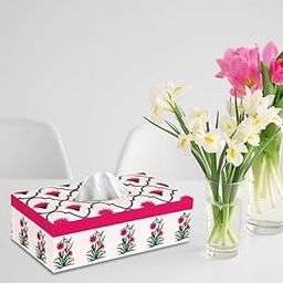 SEJ BY NISHA GUPTA Tissue Box Holder Wooden | Tissue Paper Box Holder | Tissue for Kitchen Use | Tissue Holder Dining Table | Tissue Boxes for Home | Car Tissues Box | Tissue Box for Gifting, Office-21