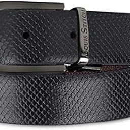 Men's Reversible Italian Leather belt for men 1.25 inch (35mm) Waist Strap Black Brown Belt (BEML)-image-52