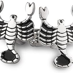 Silver The Scorpio Cufflinks for Men-image-37