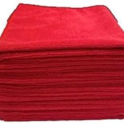 Orchids Microfiber Cloth 250 GSM 40 x 40 Thick & Streak-Free Multipurpose Cloths - Microfibre Towels for Car Bike Cleaning Polishing Washing & Detailing. Highly Absorbent Cleaning Pack of 5 RED-image-46