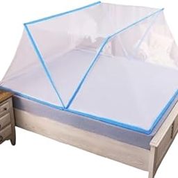 Foldable Mosquito Net | Size 5.9x6.2x2.6ft,Double Bed 5.9 feet Width machardani, Premium Soft,Single line fold, Quick Unfold and fold, No instalation Required, Light Weight, Adults Size-image-20