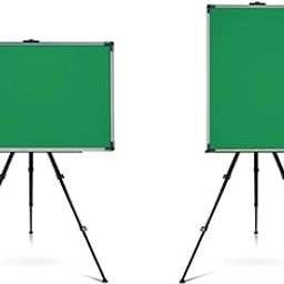 Nechams® Notice Board Economy Series 1.5 Feet x 2 Feet (Green, 45cmx60cm) Combo Pack with Easel Stand (5feet)-16