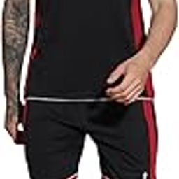 Round Neck Sweat Absorbing Micro Polyester Sleeveless Gym Sports T-Shirt and Shorts Slim Fit Quick Dry Co-Ord Set for Men-picture-25
