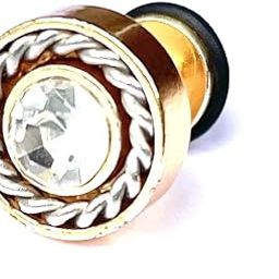 Mens Golden or WHITE color NAG tops Earring Stainless Steel ceramic finish Single Studs Earings for men boys unisex-image-60