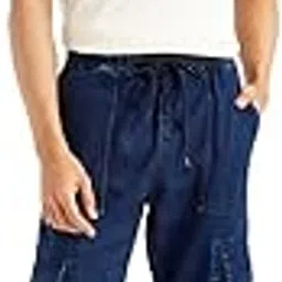 levi's Men's Tapered Dark-Blue Cargo Jogger Jeans-picture-40