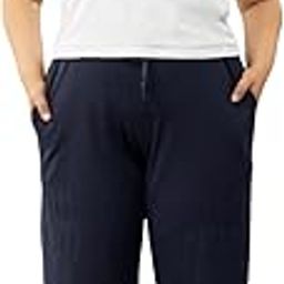 Woman's High Rise Cotton Straight Pant,Stretchy Parallel Leg Pyjama for Night wear-image-37