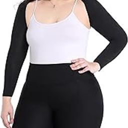 Plus Size Advanced Cooling Shawl Arm Sleeves Sun Protection Women Breathable Anti-UV Golf Outdoor Sports Cooler Shrug, Black, 4X-Large-image-64