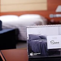 Taya Serene Bedspread Sheet Set - 1 Antimicrobial Bedspread & 2 Pillow Covers | 300 TC Pure Cotton - 108'x108' inches & 28'x28' inches (Grey)-image-52