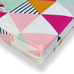 WELLFIT® Premium Glace Cotton 250 TC Mattress Cover/Protector for Double Size Bed with Zip/Chain/4×6 ft / 48×72×5 inch-picture-8