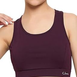 Women's Medium Impact Padded Racerback Sports Bra in Purple - Purple-picture-23