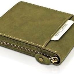 KM Genuine Leather Full Zyper Wallet for Men, Original Wallet with RFID Blocking Technology, Bifold Purse with Coin Plus Card (Signature Green)-43