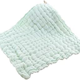 VELURA Pure Cotton Infant Face Hand Bath Saliva Towel Baby Bibs Handkerchief green|1pc Handkerchief| Feeding |Baby-image-39