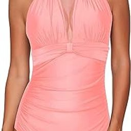 FM Fashion Women's High Neck Monokini One Piece Swimwear-image-89